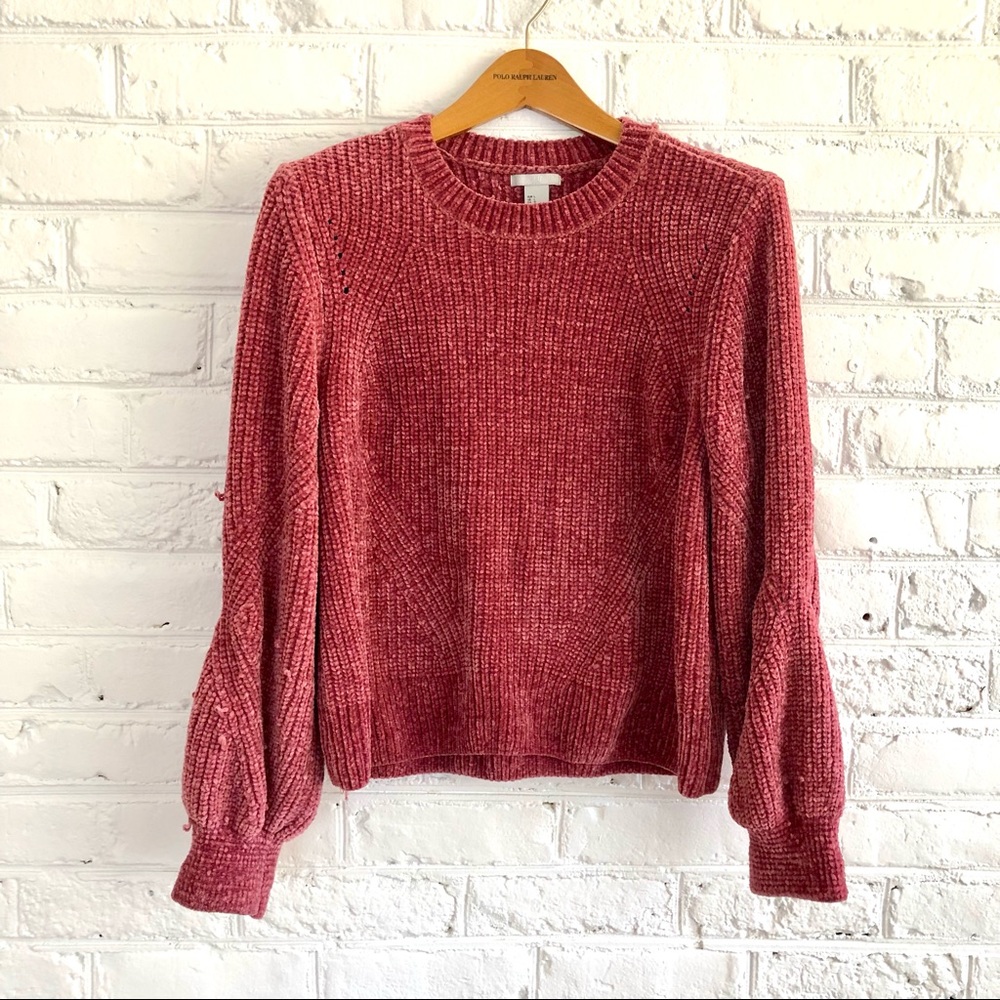 H & M Chenille Sweater Size Large - Fits like a Medium